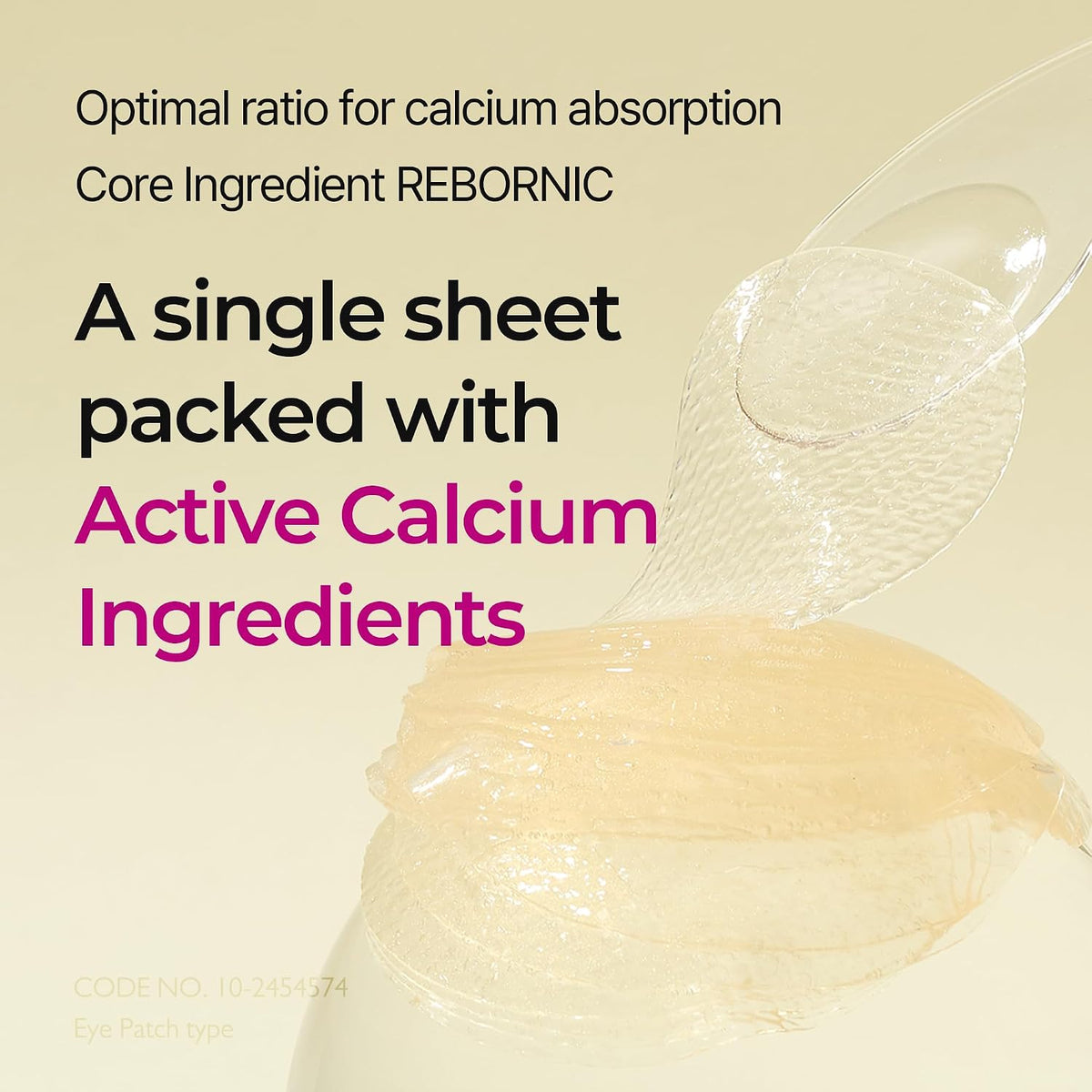 Calcium Volume under Eye Patches for Puffy Eyes & Dark Circles, Hydrogel Eye Mask for Wrinkles, Fine Lines & Sagging Skin, Firming Collagen Eye Patch, Korean Skin Care (60 Count)